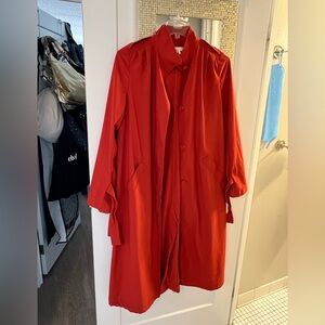 H&M REDDISH ORANGE TRENCH COAT IN A SIZE 8
